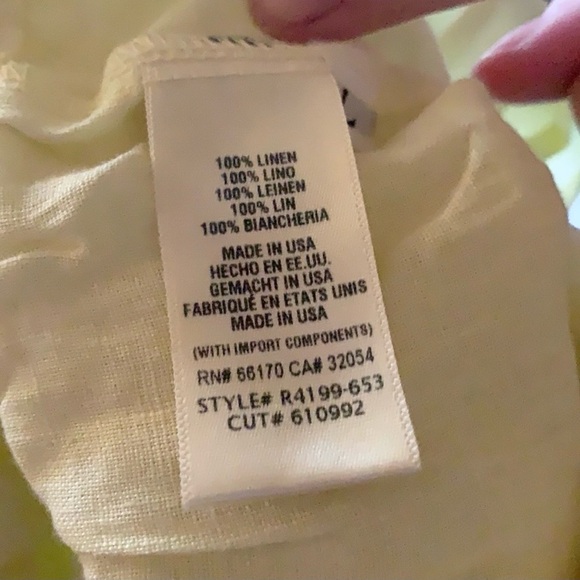 ANTHROPOLOGIE Cloth & Stone Linen Peplum Tank Top Size Medium - Picture 7 of 8